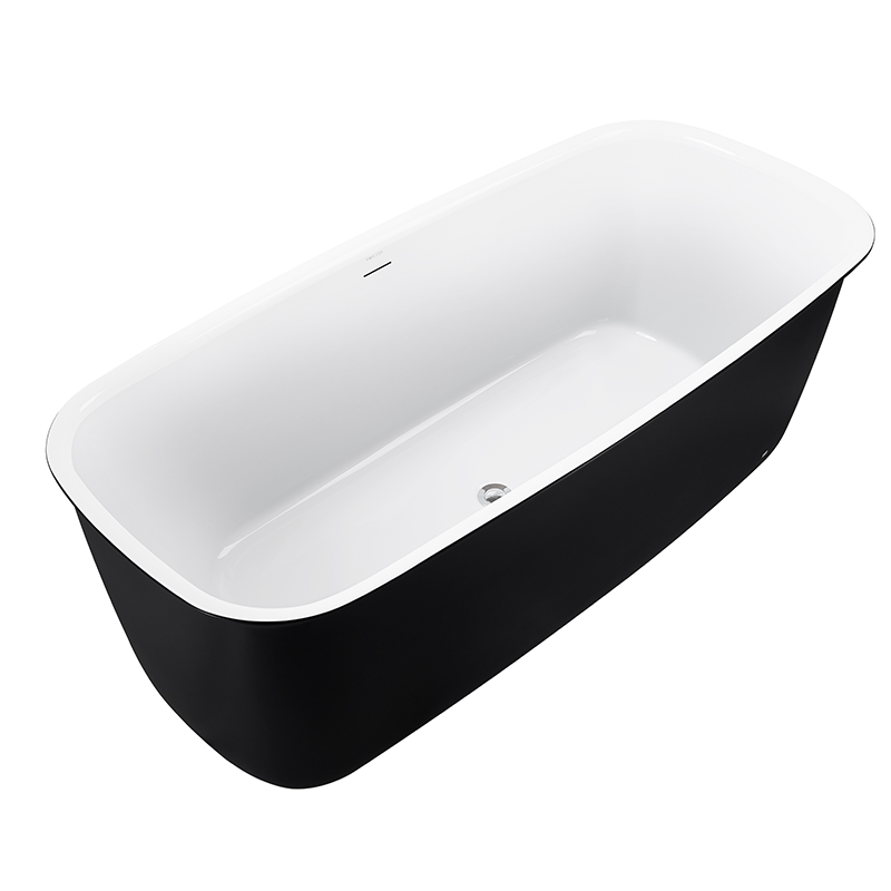 Mokleba 63'' Acrylic Freestanding Bathtub with Roll Top Soaking Tub