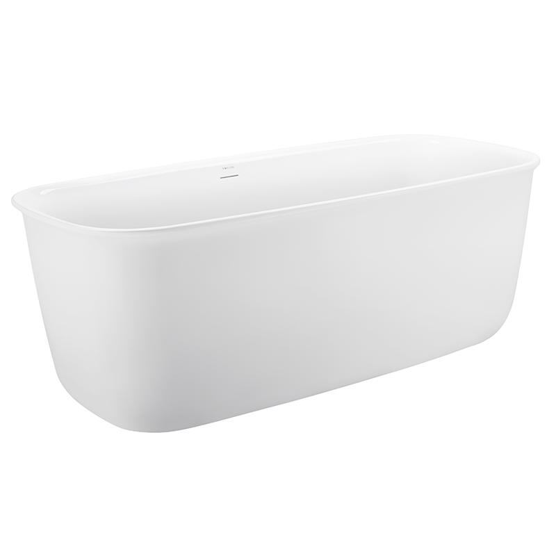 Mokleba 63'' Acrylic Freestanding Bathtub with Roll Top Soaking Tub