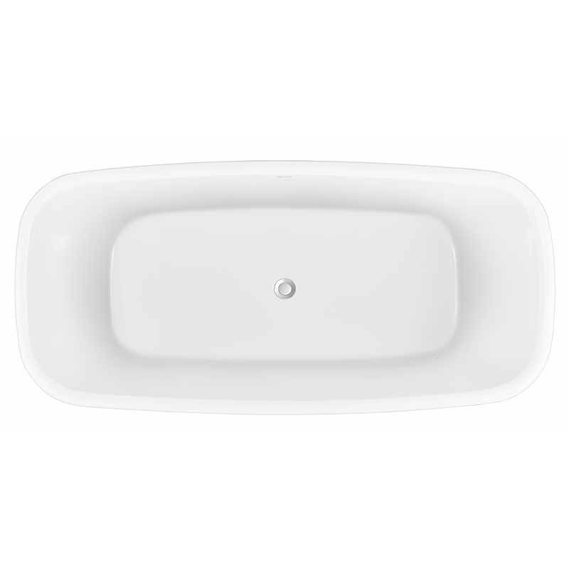 Mokleba 63'' Acrylic Freestanding Bathtub with Roll Top Soaking Tub