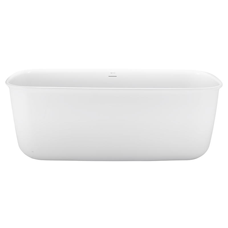 Mokleba 63'' Acrylic Freestanding Bathtub with Roll Top Soaking Tub