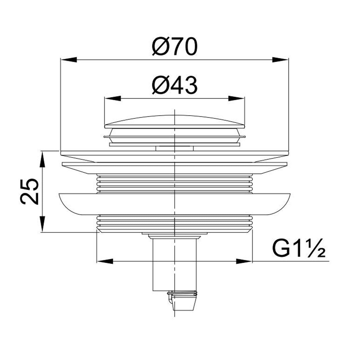 Mokleba 7-Finish Push Button Bathtub Drain Stopper Universal Fit