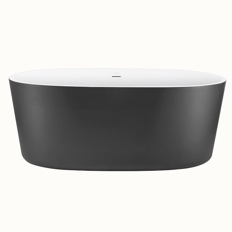 contemporary grey freestanding bathtub with stain-resistant acrylic finish